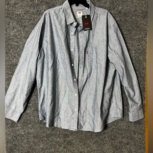 Levi's Denim Blue Classic One Pocket Standard Fit Button-Up Shirt- XXL, NWT